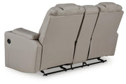 Elevate Edges Coin Glider Reclining Loveseat with Console - PC8330543