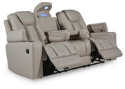 Elevate Edges Coin Reclining Sofa with Drop Down Table - PC8330589