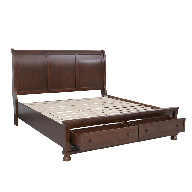 Eliana - Brown Sleigh Storage King Bed - B215-K-Bed