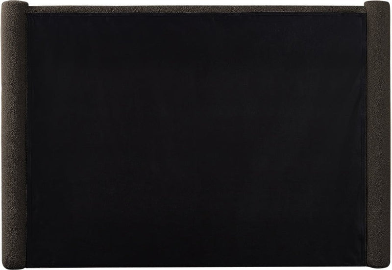 Elias Boucle Fabric King Bed Brown - Gate FurnitureKing Bed
