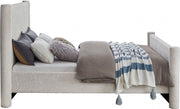 Elias Boucle Fabric King Bed Cream - Gate FurnitureKing Bed