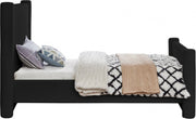 Elias Boucle Fabric Twin Bed Black - Gate FurnitureTwin Bed