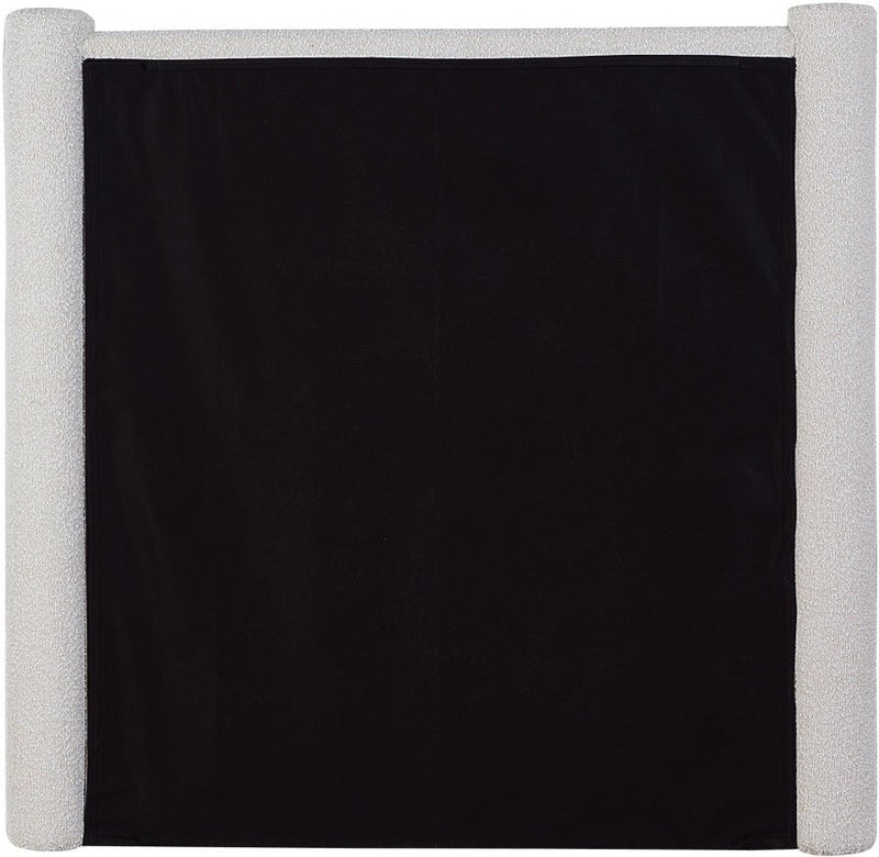 Elias Boucle Fabric Twin Bed Cream - Gate FurnitureTwin Bed