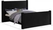Elias Velvet Full Bed Black - B1298Black-F