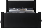 Elias Velvet King Bed Black - B1298Black-K