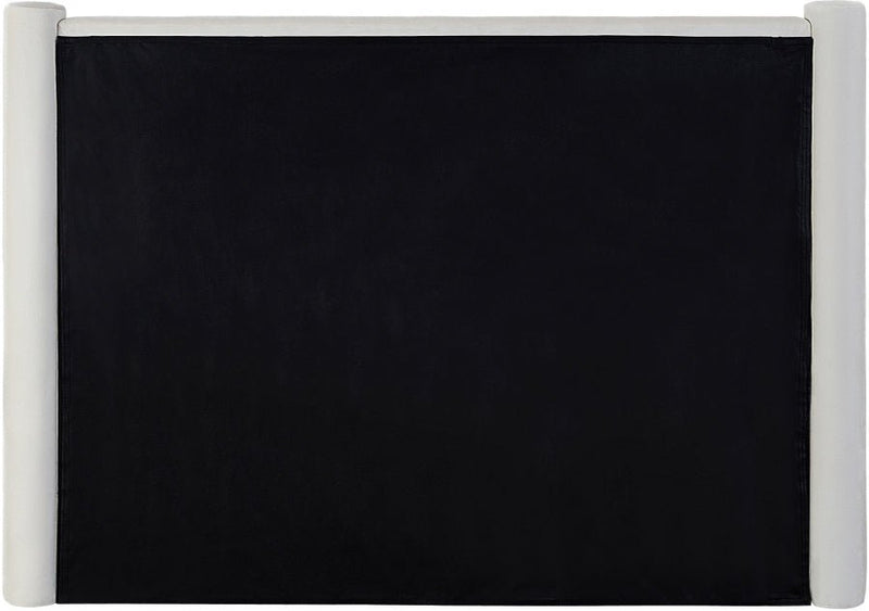 Elias Velvet King Bed Cream - Gate FurnitureKing Bed