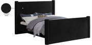 Elias Velvet Queen Bed Black - Gate FurnitureQueen Bed