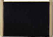 Elias Velvet Queen Bed Camel - Gate FurnitureQueen Bed