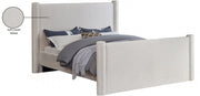 Elias Velvet Queen Bed Cream - Gate FurnitureQueen Bed