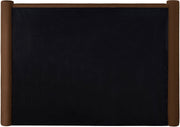 Elias Velvet Queen Bed Saddle - Gate FurnitureQueen Bed