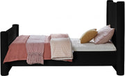 Elias Velvet Twin Bed Black - Gate FurnitureTwin Bed
