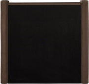 Elias Velvet Twin Bed Brown - Gate FurnitureTwin Bed