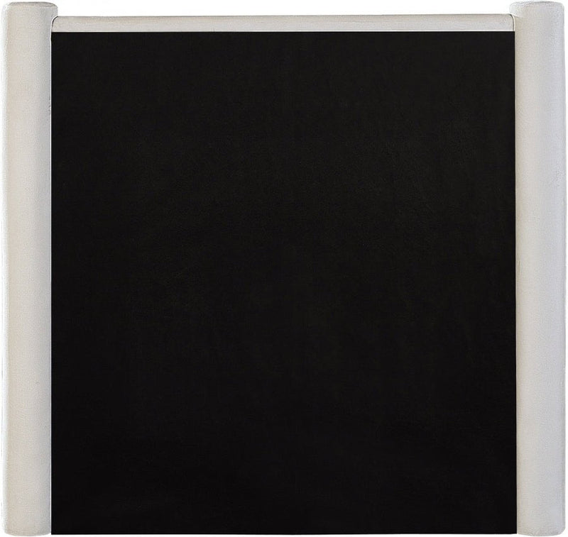 Elias Velvet Twin Bed Cream - Gate FurnitureTwin Bed