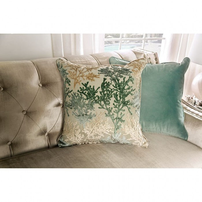 Elicia Champagne/Turquoise Sofa - SM2685-SF
