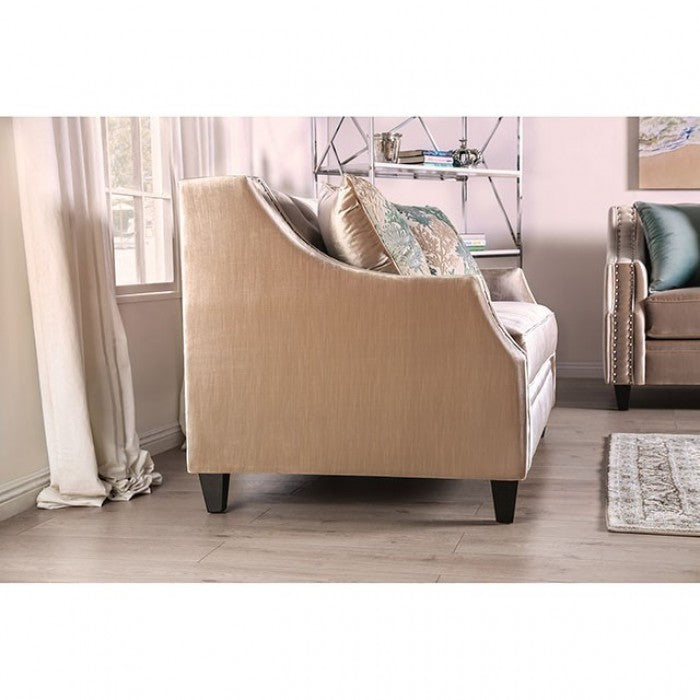 Elicia Champagne/Turquoise Sofa - SM2685-SF