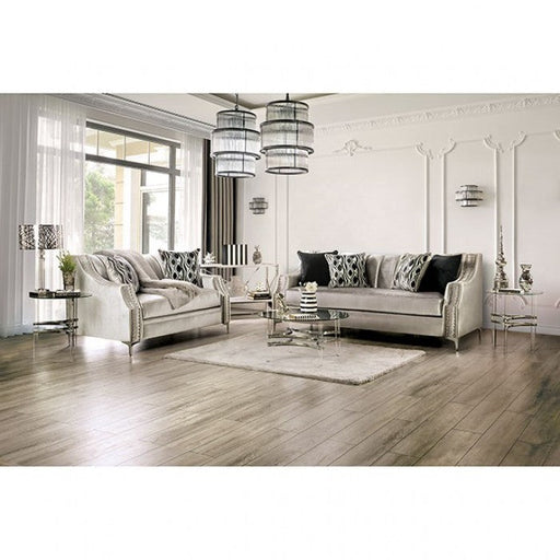 Elicia Silver/Black Sofa - SM2686-SF