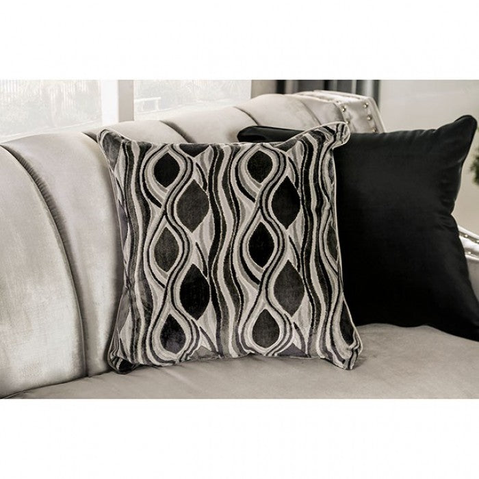 Elicia Silver/Black Sofa - SM2686-SF