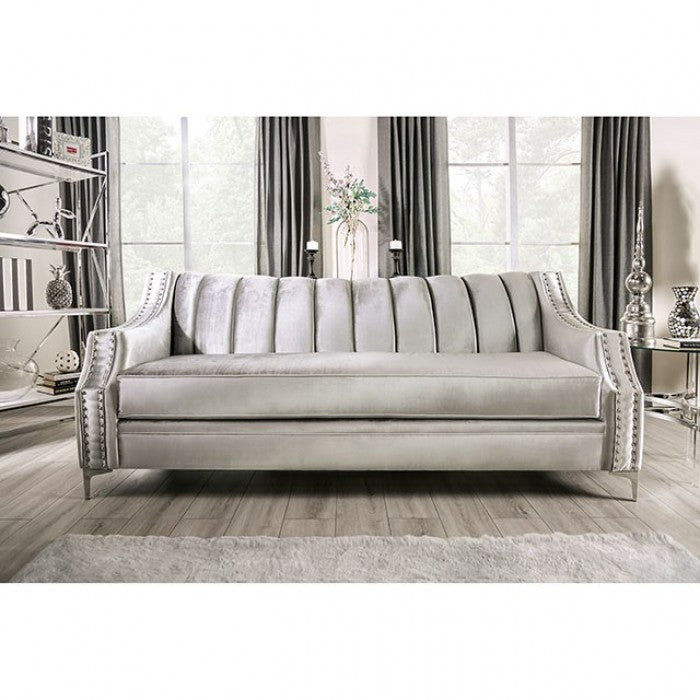 Elicia Silver/Black Sofa - SM2686-SF