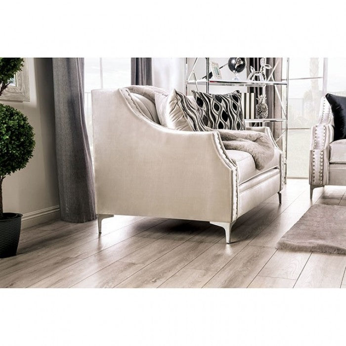 Elicia Silver/Black Sofa - SM2686-SF