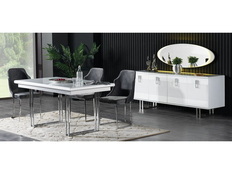 Elips Diningroom Consol With Mirror White - 115-ELI-WHI-CON