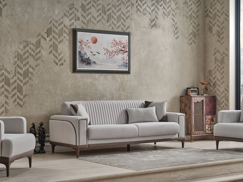 Elit 3-pieces (Sofa & Loveseat & Chair) Livingroom in Cream - 200-SER-ELI-SOFT01-321
