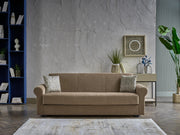 Elita S 3 Seat Sleeper (Koopsi Basic Brown 614) - Gate FurnitureSleeper Sofa