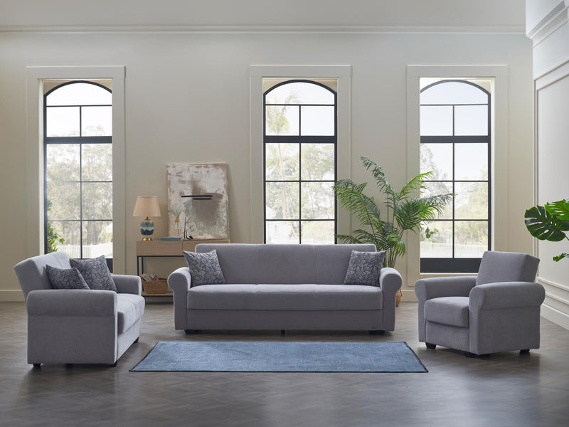 Elita S Koopsi Light Gray 3-Seat Sleeper Sofa from Bellona - Luna Furniture