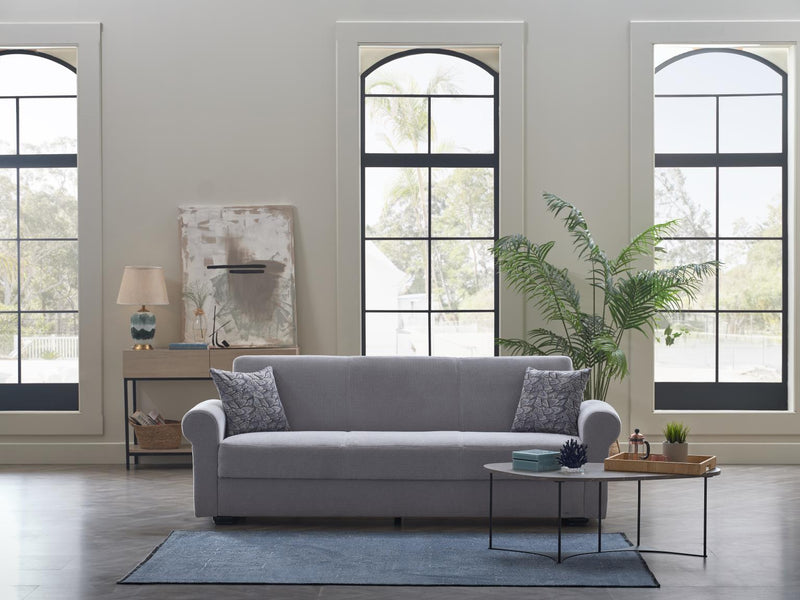 Elita S Koopsi Light Gray 3-Seat Sleeper Sofa from Bellona - Luna Furniture