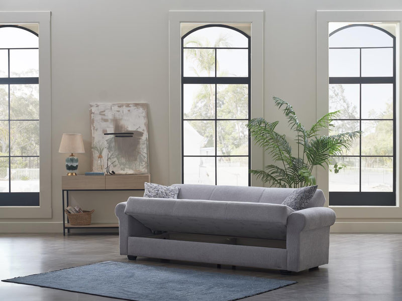 Elita S Koopsi Light Gray 3-Seat Sleeper Sofa from Bellona - Luna Furniture