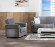 Elita S Armchair (Diego Gray) 2 Pieces - Gate FurnitureLiving Room Chair