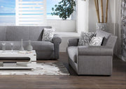 Elita S Love Seat (Diego Gray) 2 Pieces - Gate FurnitureLoveseat