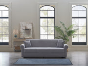 Elita S Love Seat (Koopsi Light Gray) - Gate FurnitureLoveseat