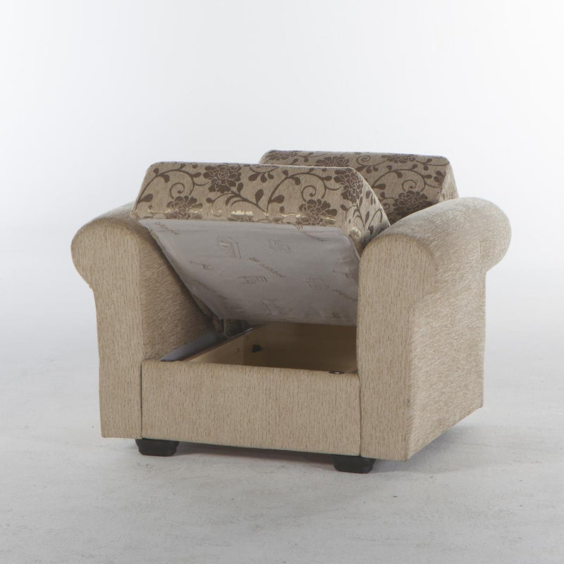 Elita S Love Seat (Yasemin Beige) 2 Pieces - Gate FurnitureLoveseat
