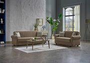 Elita S Sleeper (Koopsi Basic Brown) Living Room Set - Gate FurnitureLiving Room Set