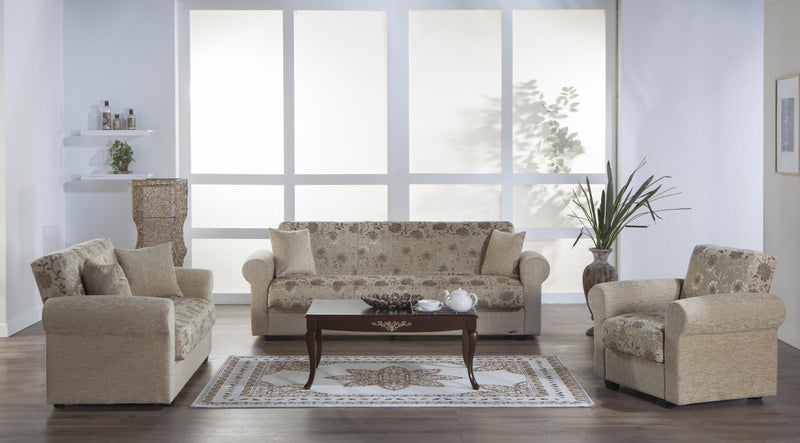 Elita S Sleeper (Yasemin Beige) Living Room Set - Gate FurnitureLiving Room Set