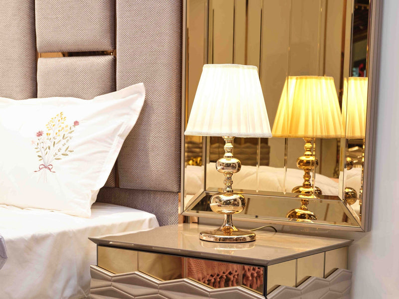 Elite 24" Tall 2 Drawer Nightstand With Mirror - Gate FurnitureNightstand