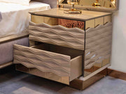 Elite 24" Tall 2 Drawer Nightstand With Mirror - Gate FurnitureNightstand