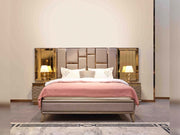 Elite Bedroom (Bed Frame With Headboard & Dresser & Mirror & 2 Nightstand) - Queen - 120-ELI-QB-SET