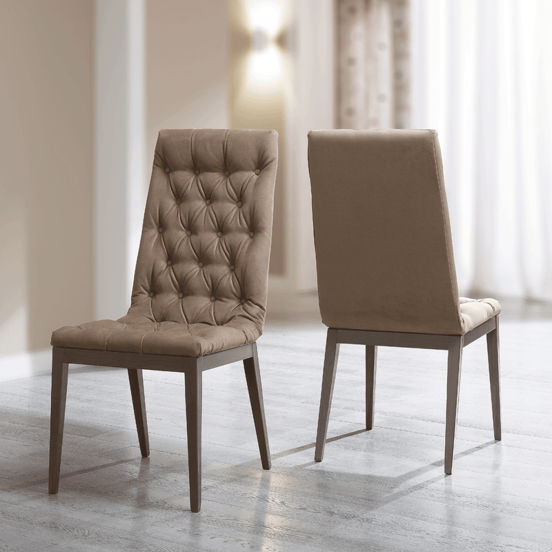 Elite Dining Room Brown  Silver Birch Set - Gate Furniture