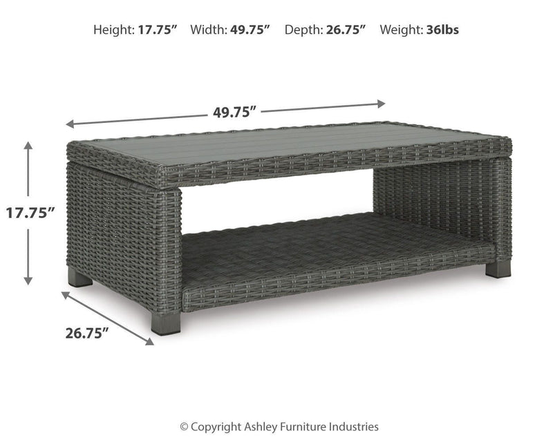 Elite Park Outdoor Loveseat with Coffee Table in Gray - PKG013866