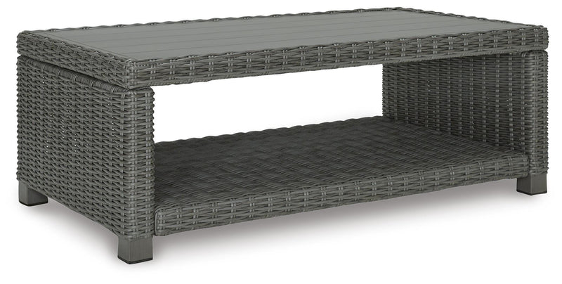Elite Park Outdoor Loveseat with Coffee Table in Gray - PKG013866