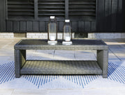 Elite Park Outdoor Loveseat with Coffee Table in Gray - PKG013866