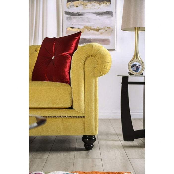 Eliza Royal Yellow/Red Sofa - SM2284-SF
