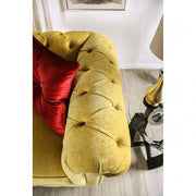 Eliza Royal Yellow/Red Sofa - SM2284-SF