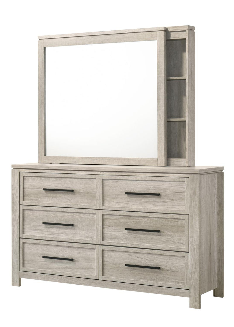 Ella - 6 Drawers Beige Dresser - B332-D