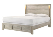 Ella - Beige Panel King Bed with Gold Accent - B332-K-Bed