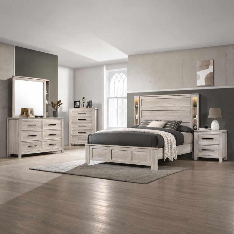 Ella - Beige Queen Bed, Dresser, Mirror - B332-QDM