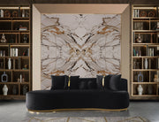 Ella Black Velvet Chaise Lounge - ELLABLACK-CH