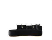 Ella Black Velvet Chaise Lounge - ELLABLACK-CH