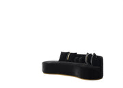 Ella Black Velvet Chaise Lounge - ELLABLACK-CH